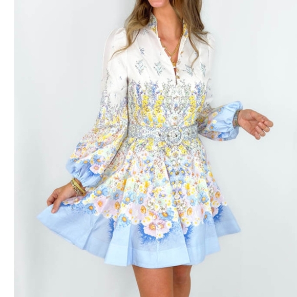 Oo la La! Floral Boho Dress with Bell Sleeves - Picture 2 of 16